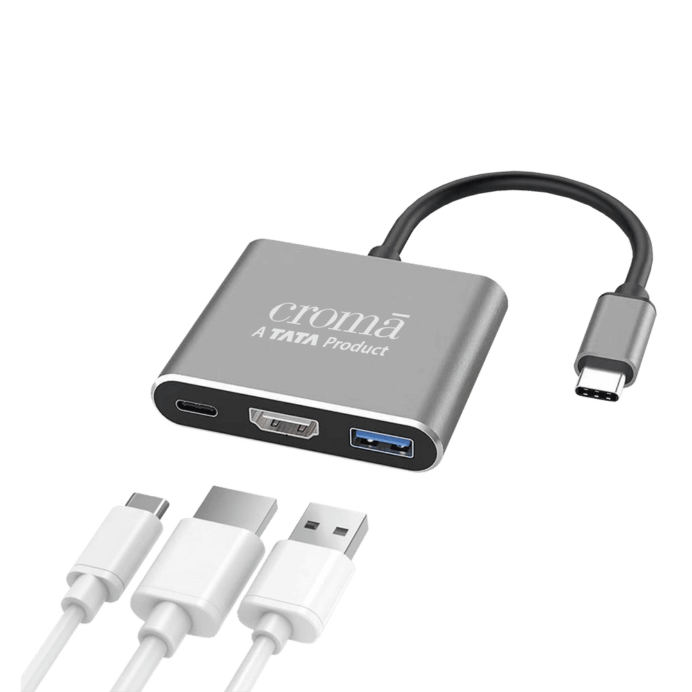 Buy Croma USB 3.0 Type C to USB 3.0 Type C, USB 3.0 Type A, HDMI Type A